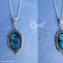 Flow of fantasy pendant necklace - Turquoise-black