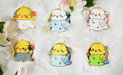 Pudgy Budgie Enamel Pins