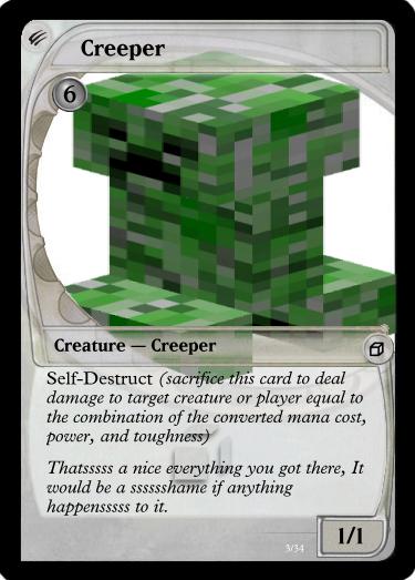 mtg minecraft card Twenty Minecraft-Based Cards : r/custommagic
