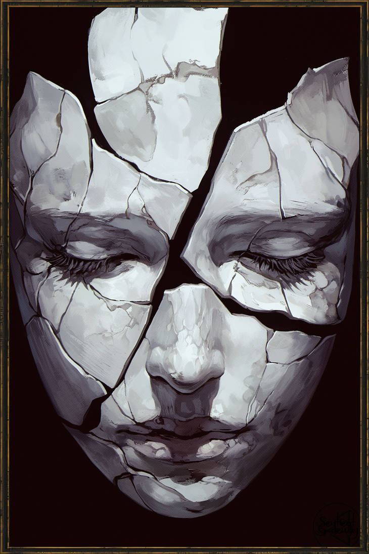 Sentiant Masks Cracked Mask 03 by SentientGateway on DeviantArt