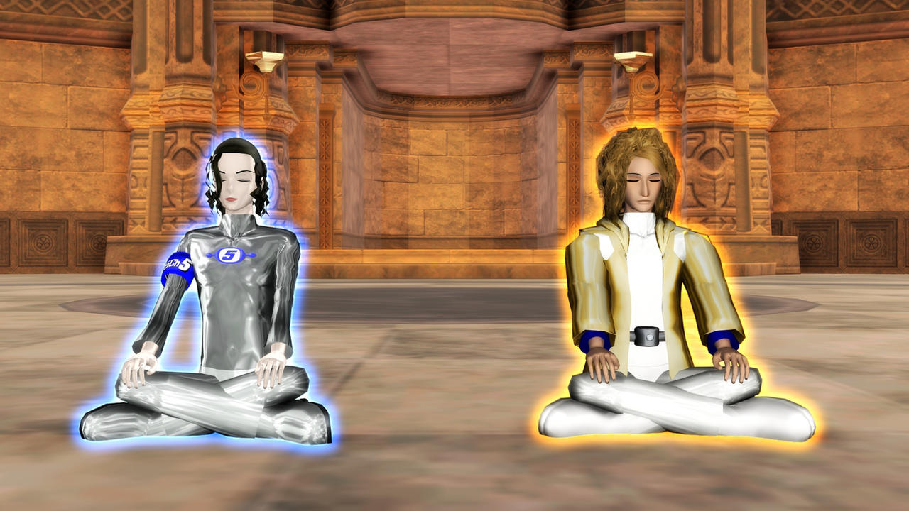 Space Michael and Jon Meditating