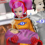 Space Michael and Ulala with their baby Ashley