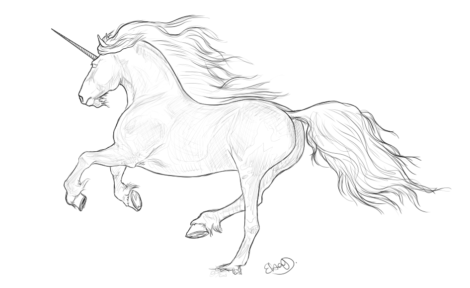 Unicorn lineart