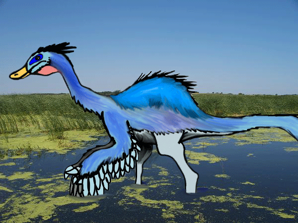 Deinocheirus takes a dip