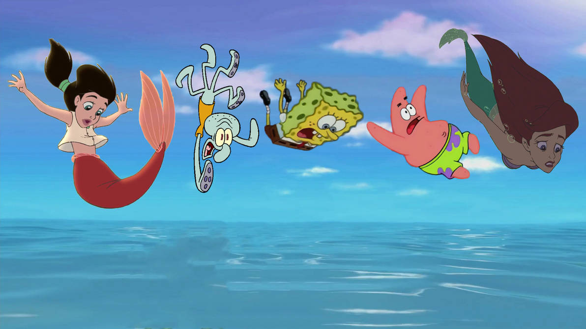Spongebob Fall Characters Spongebob and his Friends Falling by b5l on DeviantArt