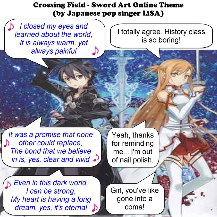 Crossing Field Sword Art Online Theme Lisa J By Dgoldish On Deviantart Crossing Field Sword Art Online Theme Lisa J By Dgoldish On Deviantart