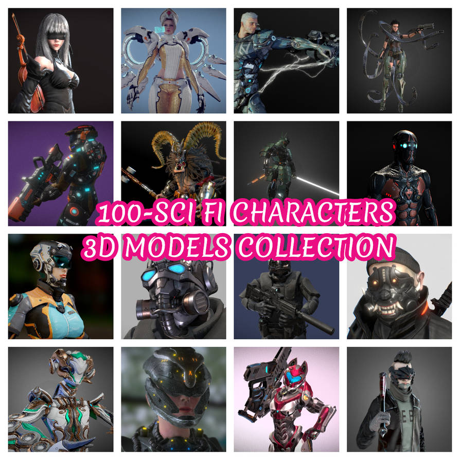 Charactor Model 100 Sci Fi Characters 3D Models Collection by 3dModelsPack on DeviantArt