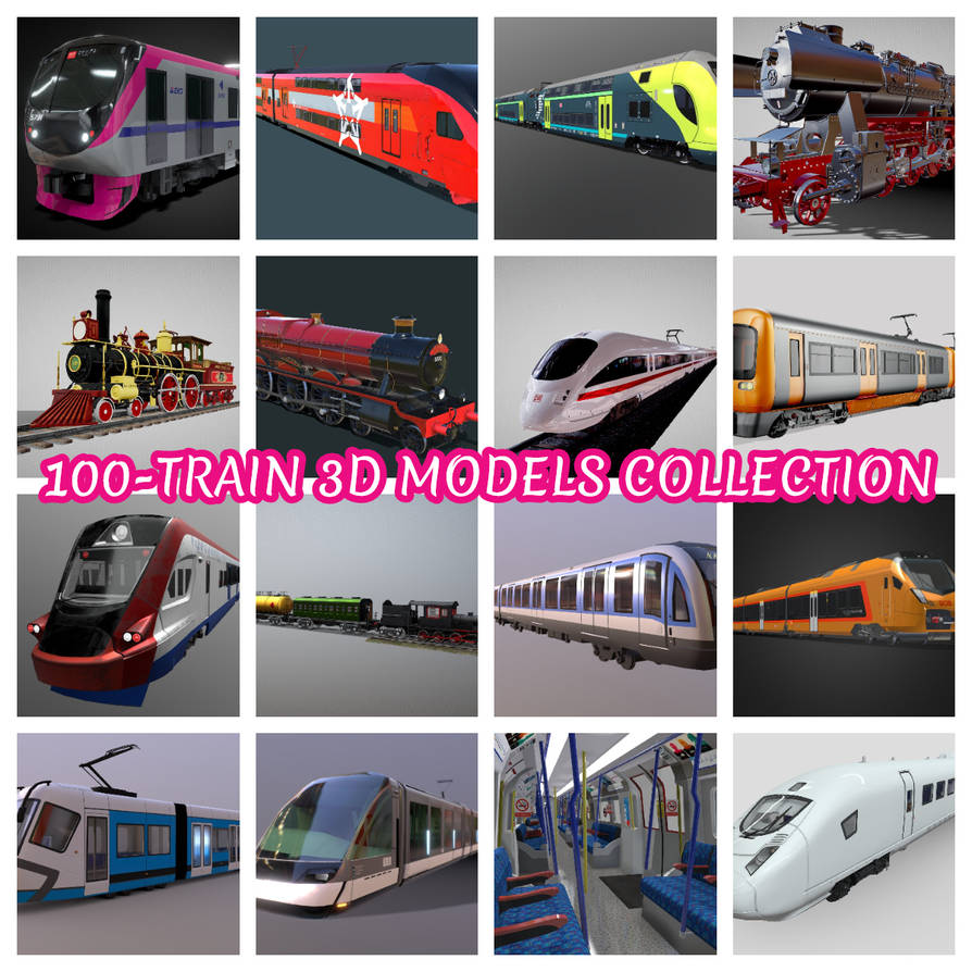 100 Train 3D Models Collection by 3dModelsPack on DeviantArt