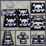 Set of 4 Skull and crossbones coasters