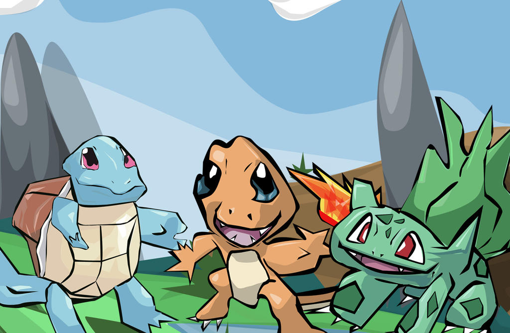 First Generation Pokemon Starters by DangerJump on DeviantArt