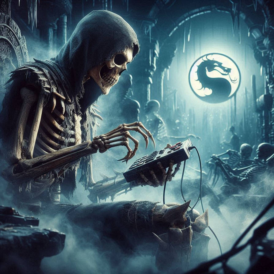 Skeleton Playing by Healthlesss on DeviantArt