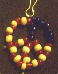 Patriotic Peace sign keychain