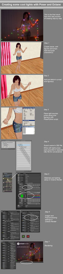 [Poser] [Octane] Creating some cool lights