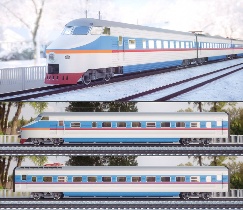 Model of high speed electric multiple unit train by pnn32 on DeviantArt