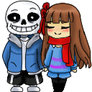 Sans x Frisk 2! (gif)