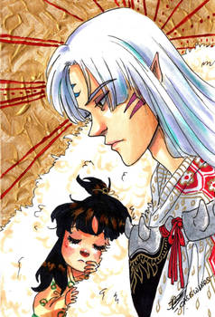 Sesshomaru and Rin PostCard