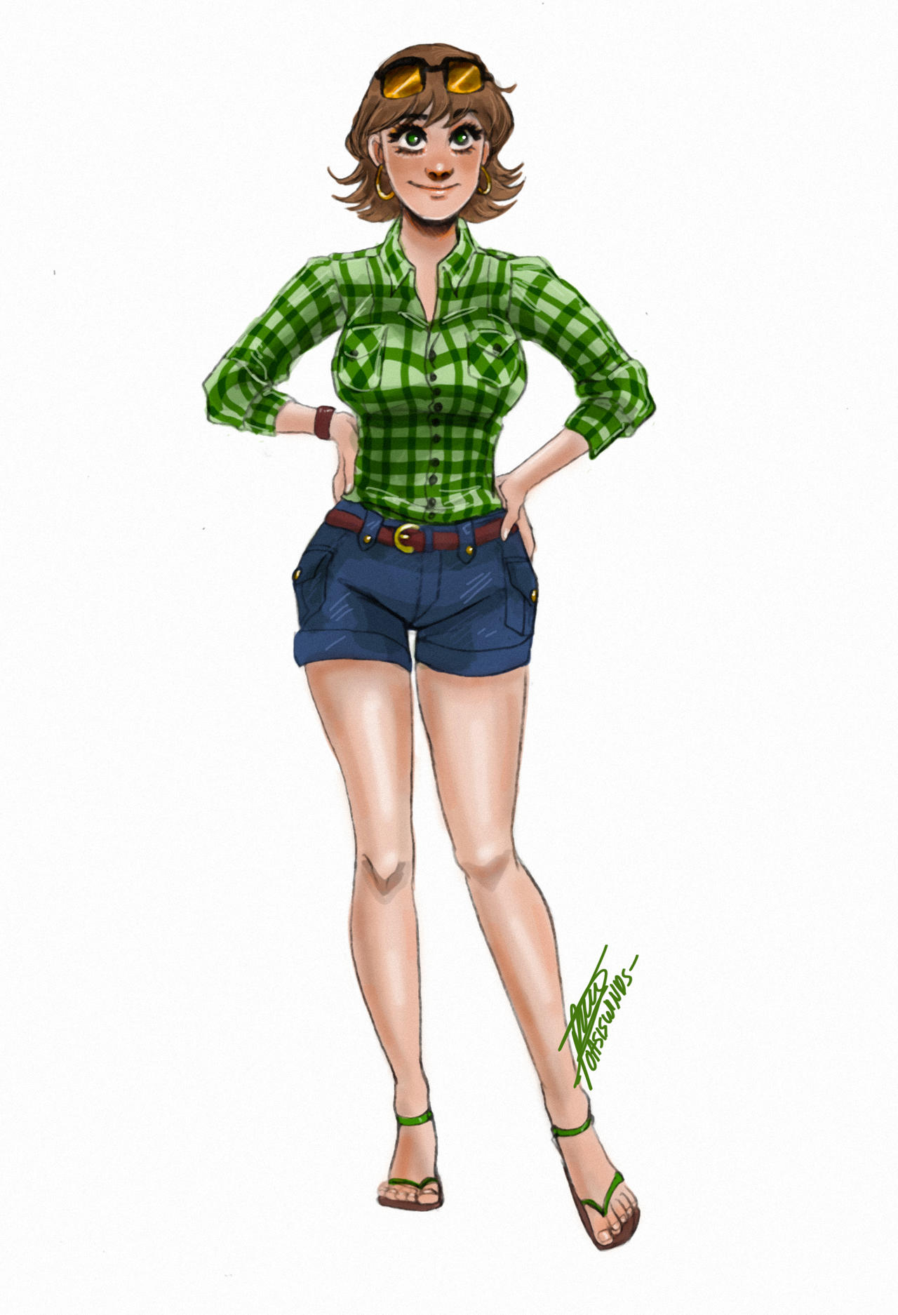 Green Outfit Commission by oasiswinds on DeviantArt