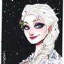 Elsa Hand Painted Post Card Commission