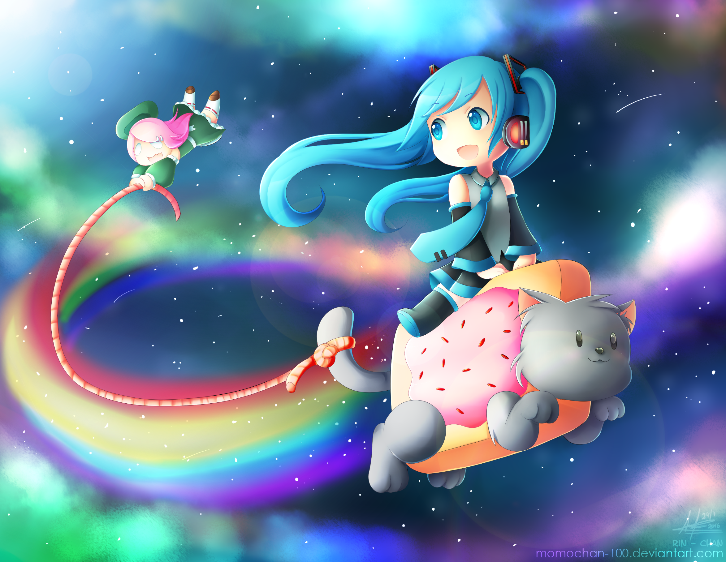 Riding on Nyan Cat!