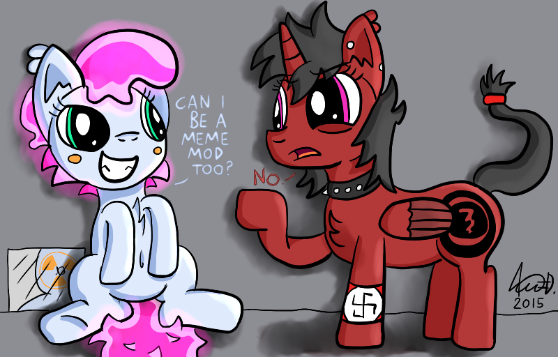 Particle Mare's Ponysona and Her OC by NeonWabbit