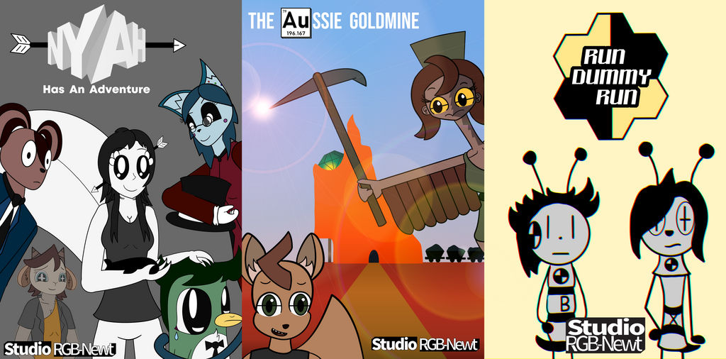 Placeholder Studio RGB-Newt Posters by NeonWabbit