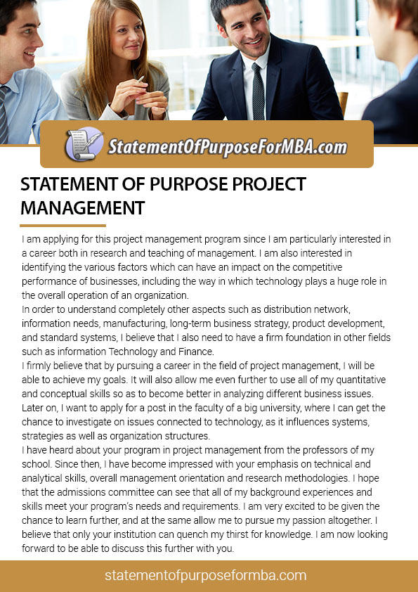 Statement of purpose project management by mbasopsamples on DeviantArt