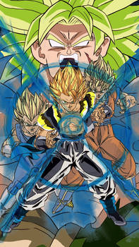 Gogeta,Goku,Vegeta,Broly ssj 