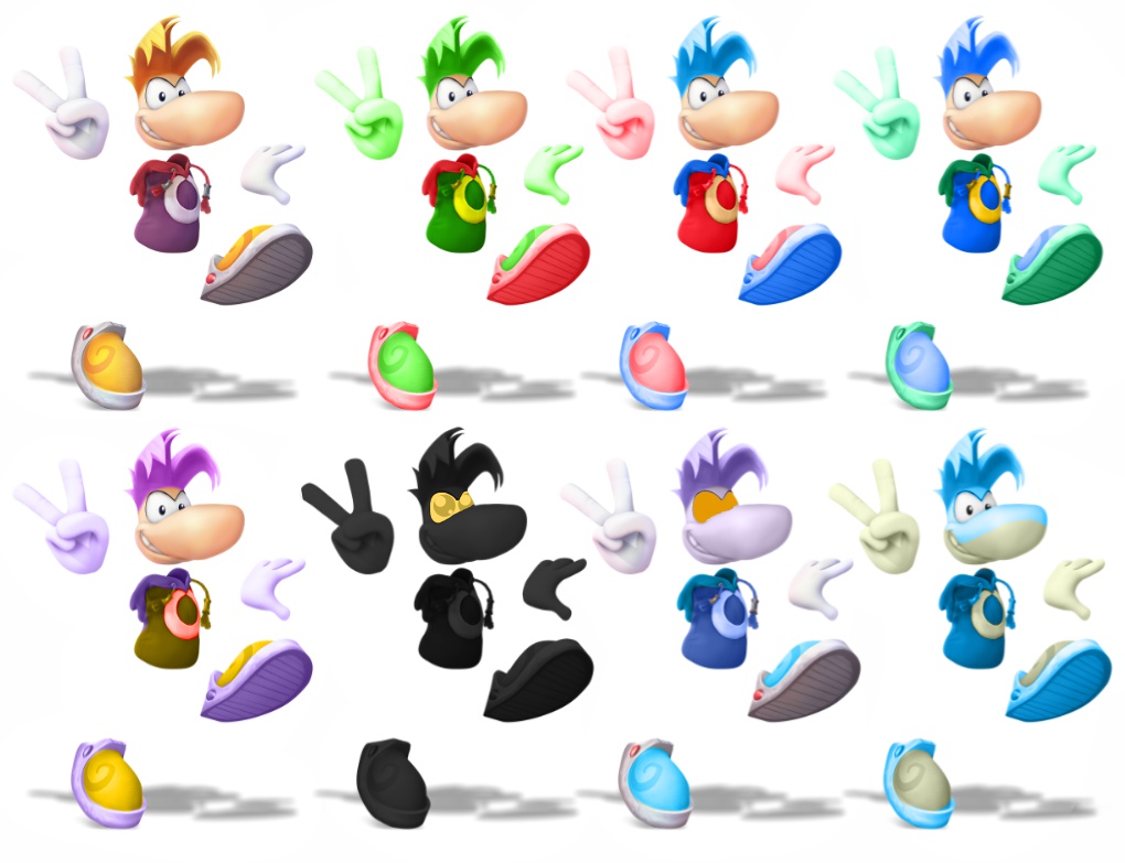 Rayman Ssbu Skins by SonicGlitchTime234 on DeviantArt