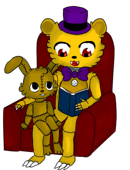 fnaf 4 nightmare fredbear, nightmare and plushtrap by pokemonlpsfan 