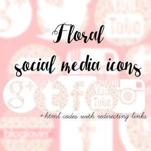 Free floral social media icons