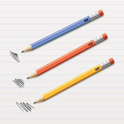 Vector Illustration of 3 pencils