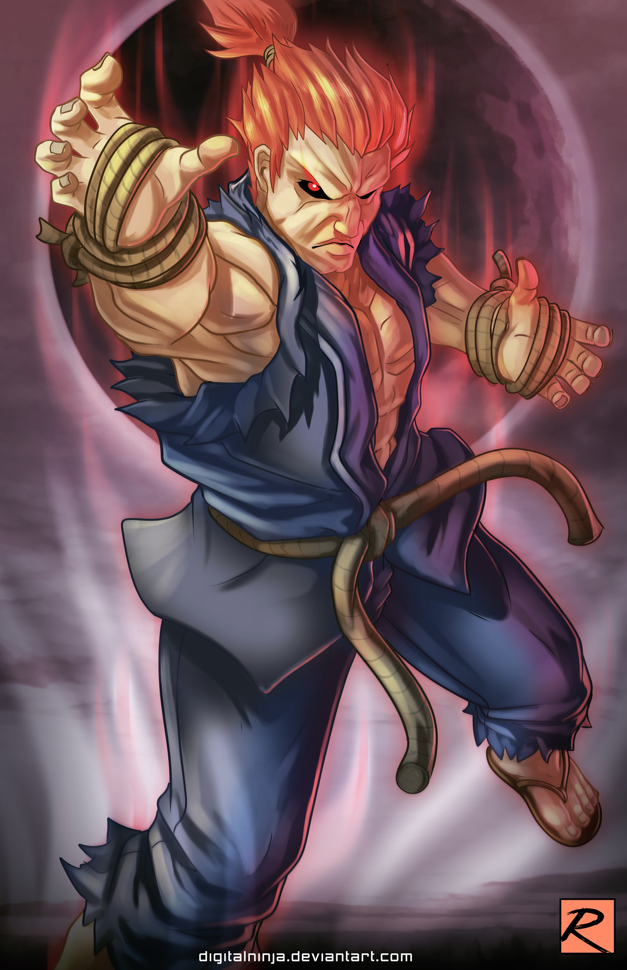 akuma street fighter by Bxnny-arts on DeviantArt