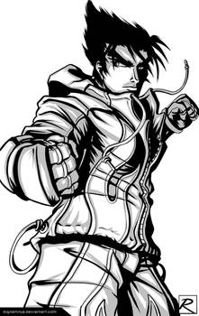 Jin Kazama - Black and White