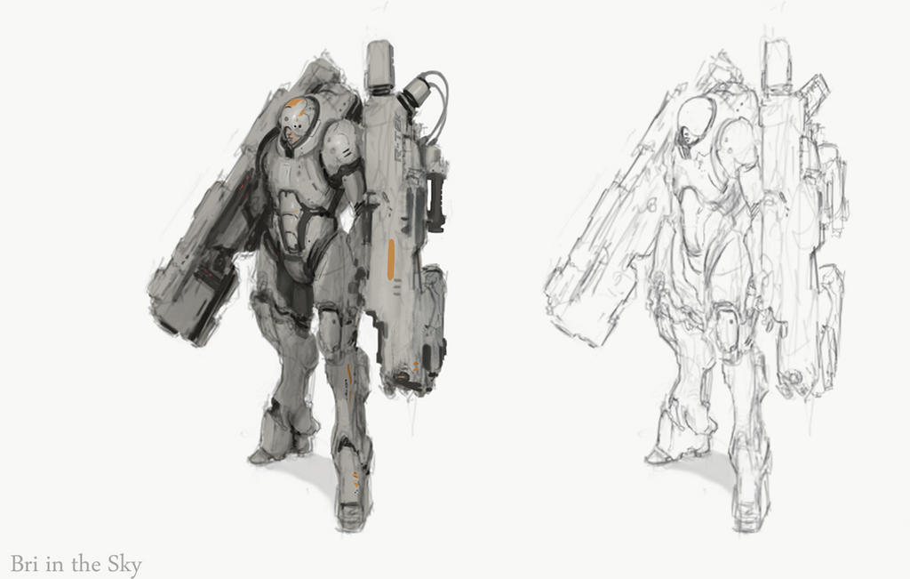 Mech Suit Sketch