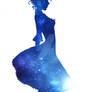 Space Silhouette- Elegant Girl