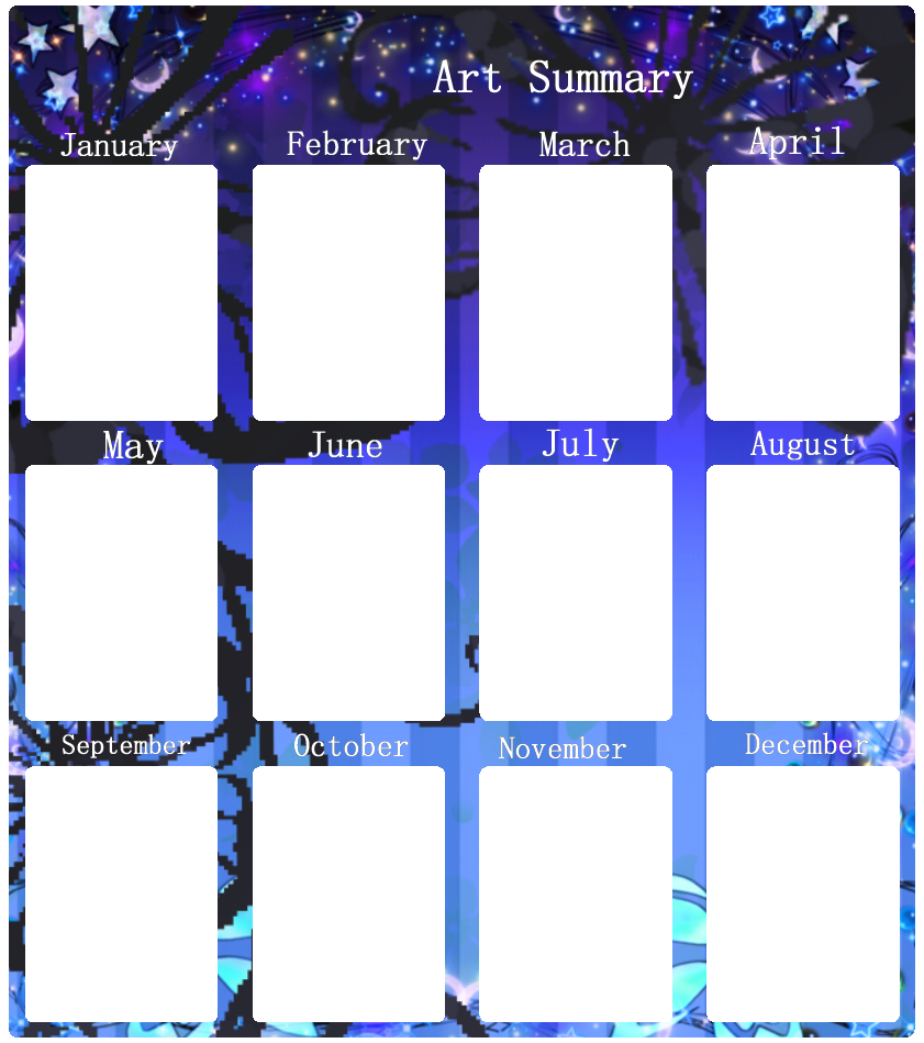 A year Art Summary template by HaruRyomaru86 on DeviantArt