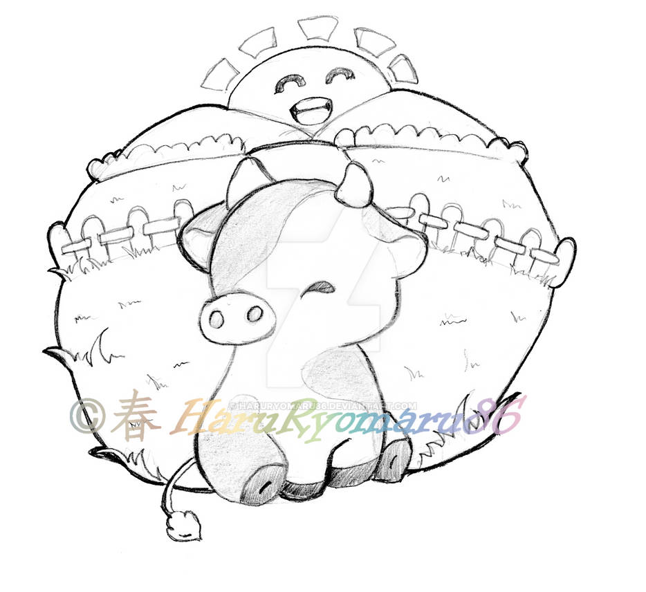 Cute Chibi Cow Sketch by HaruRyomaru86 on DeviantArt