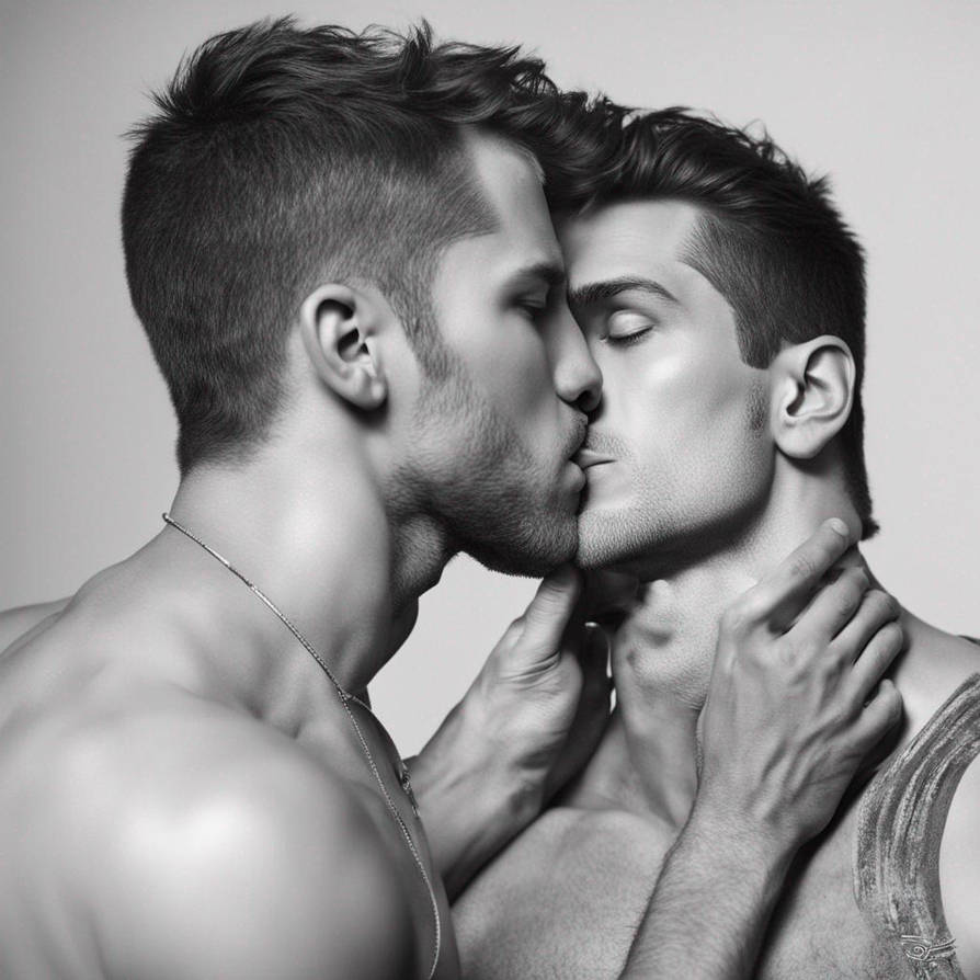 Sexy Men Kissing
