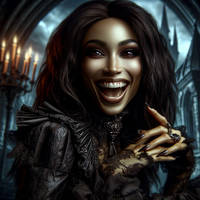 Gothic Woman Laughing