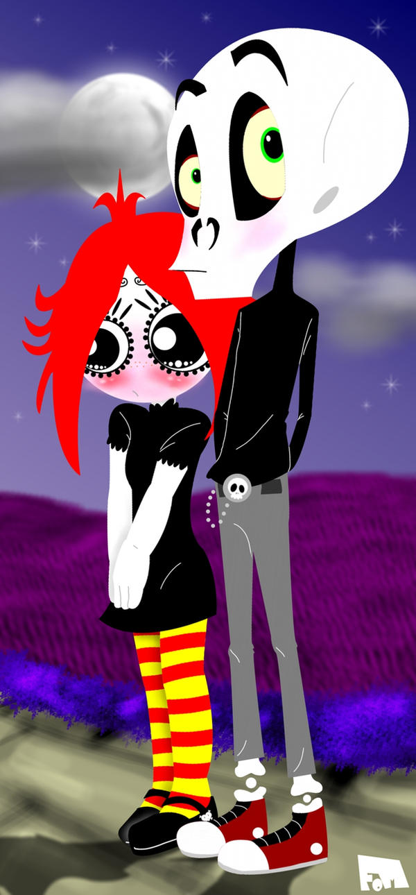 Ruby Boy Ruby and Skull Boy..waiting... by TheFreakyPanda on DeviantArt