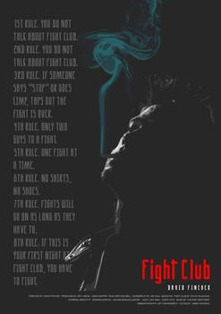 FIGHT CLUB - rules - movie poster