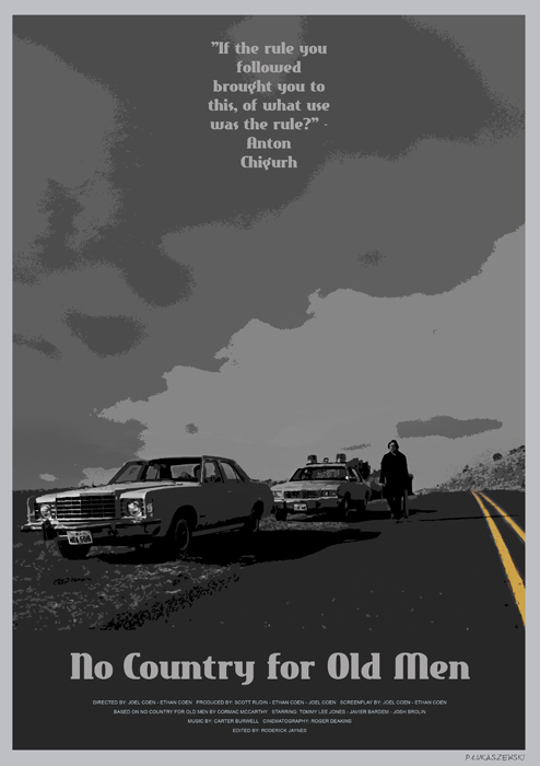 NO COUNTRY FOR OLD MEN - movie poster by P-Lukaszewski on DeviantArt