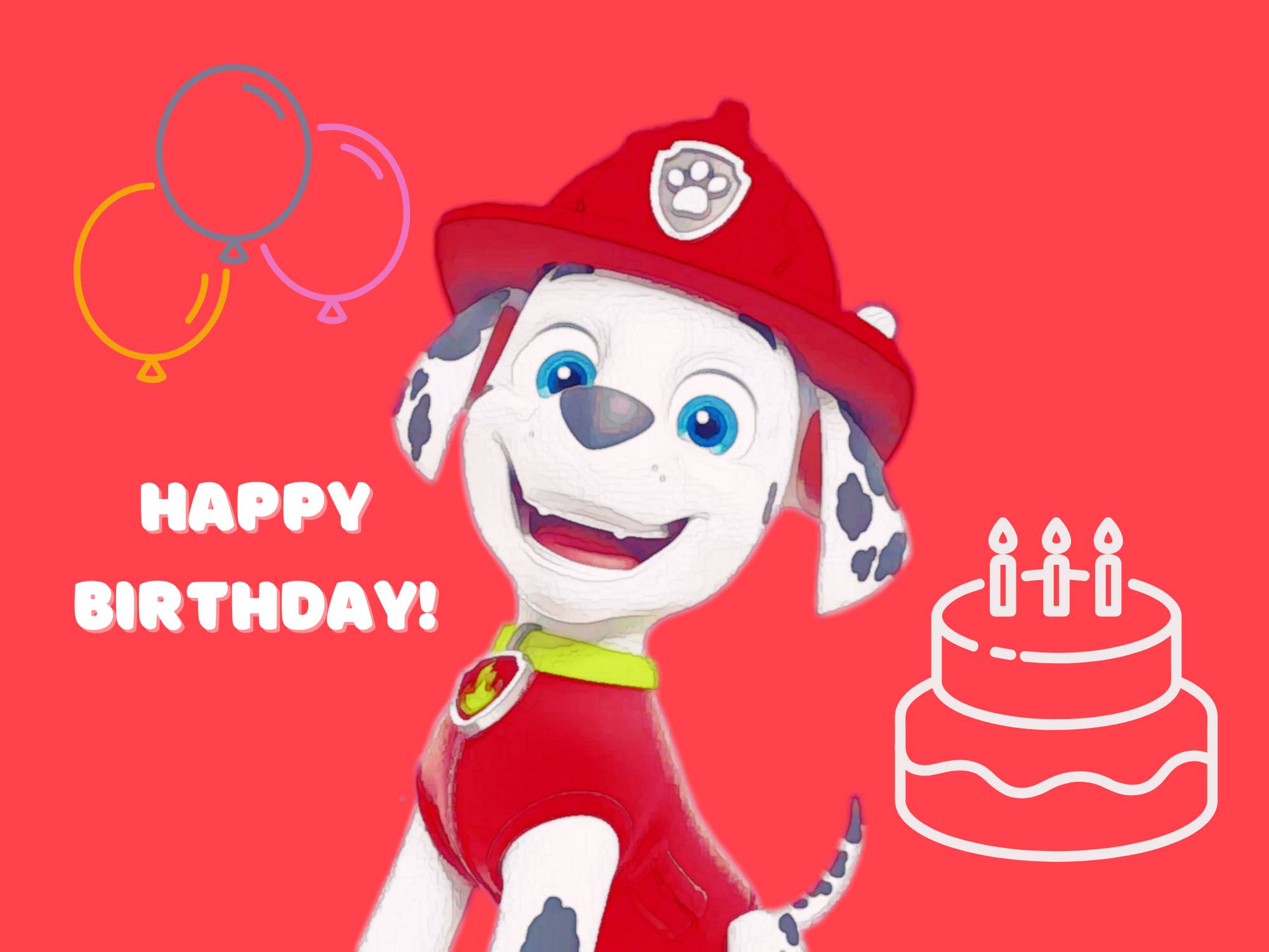 Marshall Birthday banner by CartoonArtist-38 on DeviantArt