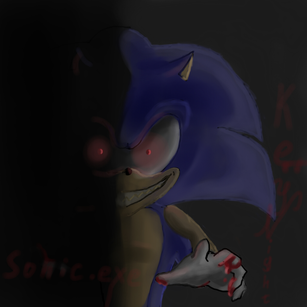 Dark sonic exe. in 2023  Sonic fan art, Sonic, Hedgehog art