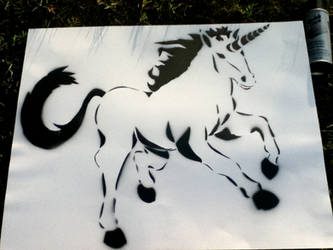 Unicorn Stencil Art