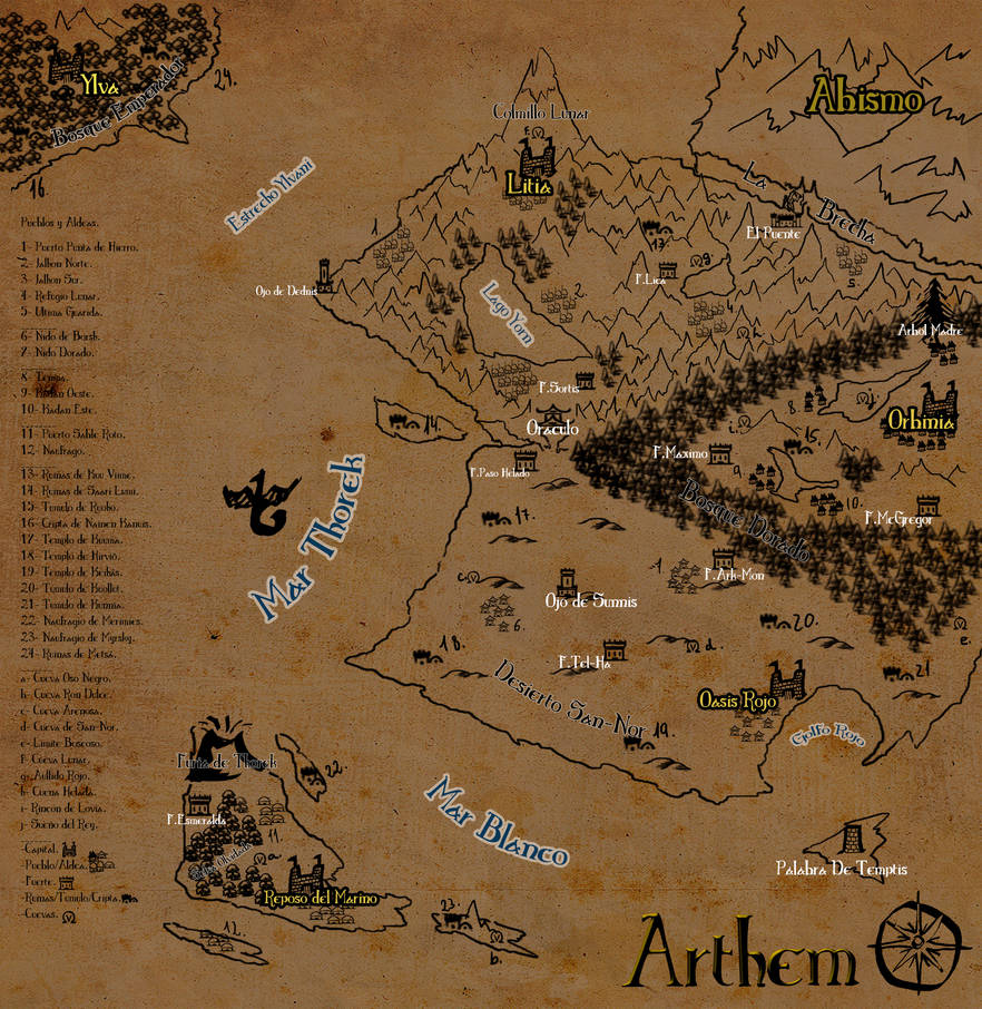 Arcem Map Mapa Arthem by oceanCharlie on DeviantArt