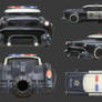 Futuristic car project Buzzard Police Car