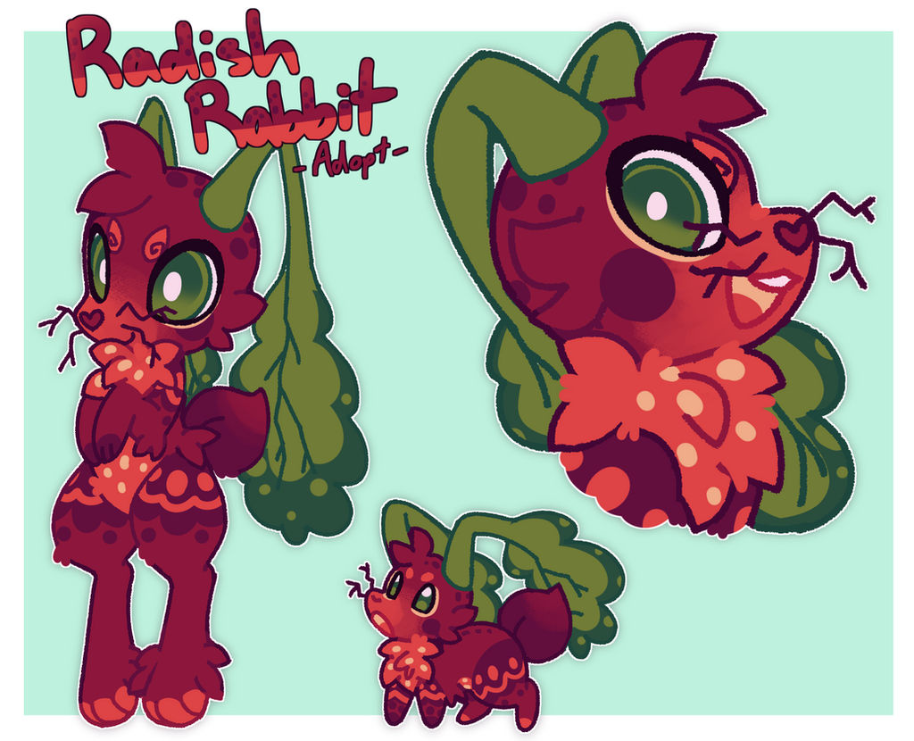Radish Rabbit (open) radish rabbit auction adopt by Mintysaurs on DeviantArt