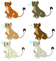 Lioness Cub Adoptables 2 CLOSED