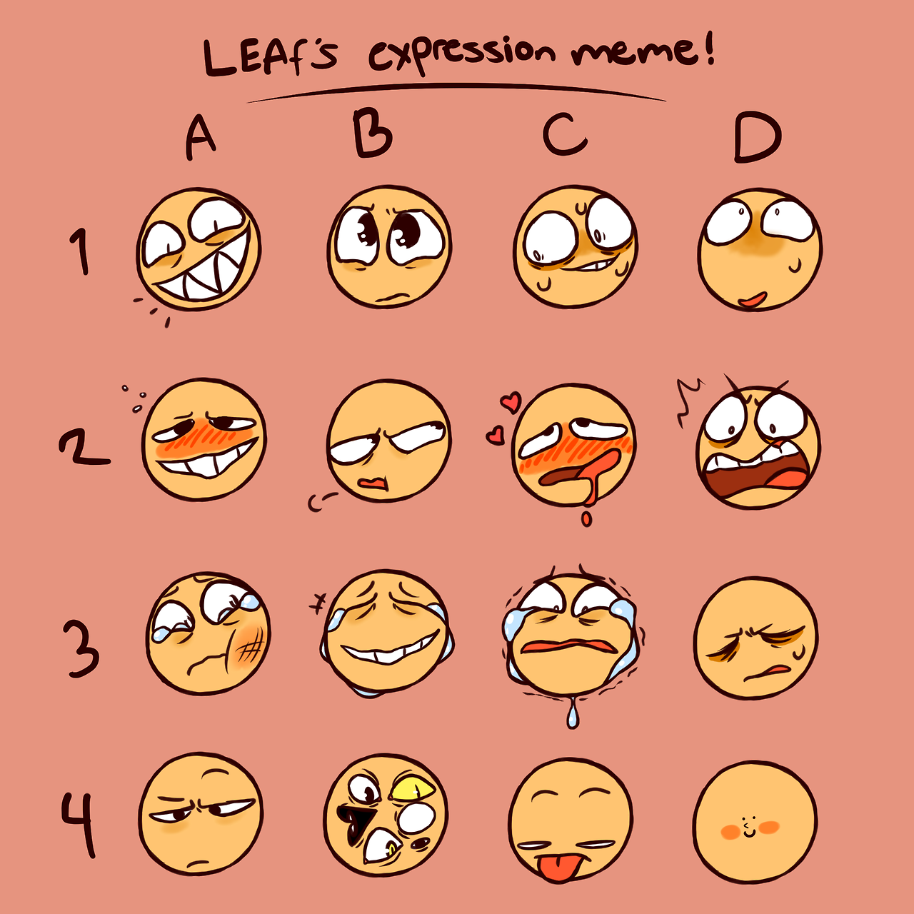 Expression Meme By Tuzzarts On Deviantart